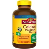 Viên uống Calcium Magnesium Zinc D3 Nature Made - Canxi tổng hợp Nature Made 300v USA