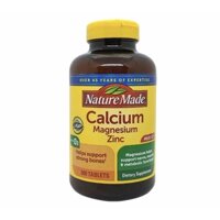 Viên uống Calcium Magnesium Zinc D3 Nature Made - Canxi tổng hợp Nature Made 300v USA