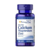 Viên uống Canci tổng hợp giúp tăng chiều cao - Puritan's Pride Chelated calcium magnesium zinc 100v