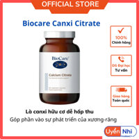 Viên uống canxi Biocare Calcium Citrate, Anh (90 viên) chống loãng xương, phát triển xương và răng cho mẹ bầu, trẻ nhỏ