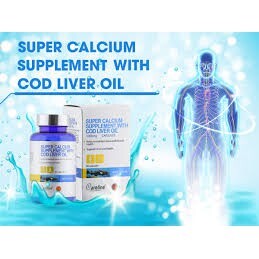 Viên Uống Canxi Bổ Sung Dầu Gan Cá Careline Super Calcium Supplement With Cod Liver Oil 1000mg 60 Viên