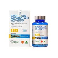 Viên uống canxi bổ sung dầu gan cá Super Calcium Supplement With Cod Liver Oil 1000mg