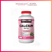 Viên uống Canxi Kirkland Calcium 600mg + D3 500 viên