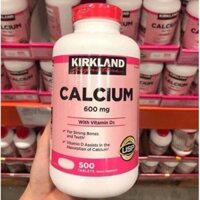 Viên uống Canxi Kirkland Signature Calcium, 600mg+D3 500 viên của Mỹ