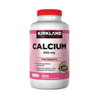 Viên uống Canxi Kirkland Calcium 600mg + D3 hộp 500 viên của Mỹ