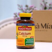 Viên uống Canxi Nature Made Calcium 600mg với vitamin D3 giúp chắc khỏe xương khớp 220 viên