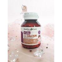 Viên uống canxi sữa Healthy Care Milk Calcium Úc cho bé từ 4 tháng