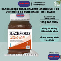 Viên uống chắc khỏe xương Blackmores Total Calcium Magnesium + D3 bổ sung canxi, magie và D3 200 viên