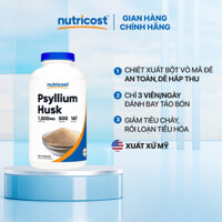 Viên uống chất xơ của Mỹ Psyllium Husk Nutricost 500 viên, chiết xuất vỏ mã đề giảm táo bón, trĩ