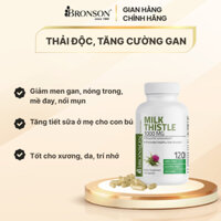 Viên uống chiết xuất cây khế sữa Bronson Milk Thistle 1000mg, hỗ trợ gan, nhập khẩu Mỹ