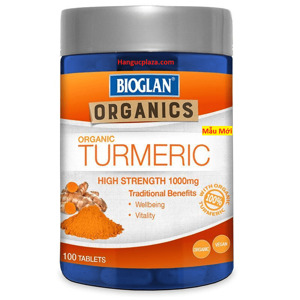 Viên uống chiết xuất nghệ Bioglan Superfoods Organic Turmeric 1000mg 100 viên