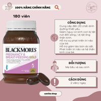 Viên uống cho mẹ bầu & sau sinh Blackmores Pregnancy & Breastfeeding Gold 180 viên
