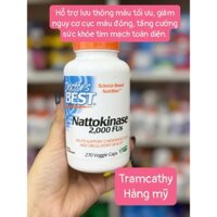 viên uống chống đột quỵ-Doctor's Best Nattokinase 2,000 FUs 270 Veggie Caps