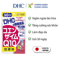 Viên uống chống lão hóa da DHC Nhật Bản Coenzyme Q10 thực phẩm chức năng bổ sung vitamin C làm đẹp da hỗ trợ não bộ 30 ngày XP-DHC-COE30