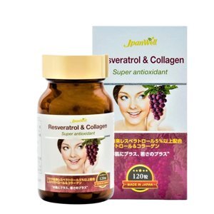 Viên uống chống lão hóa Jpanwell Resveratrol & Collagen hộp 120 viên