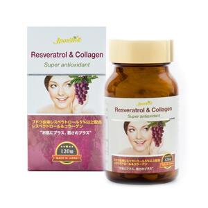 Viên uống chống lão hóa Jpanwell Resveratrol & Collagen hộp 120 viên