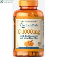 Viên uống chống lão hóa – Tăng sức đề kháng – đẹp da ngừa thâm puritan’s Pride vitamin C 1000mg 250v