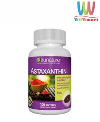 Viên uống chống oxy hóa Trunature Astaxanthin 6mg 100 Softgels
