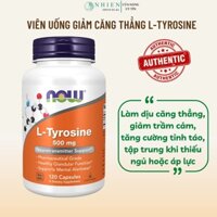Viên uống chống trầm cảm L-Tyrosine Now 500mg hỗ trợ giảm căng thẳng, an thần 120 viên