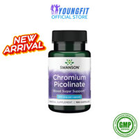 Viên Uống Chromium Picolinate Swanson Nhập Mỹ Hỗ Trợ Đường Huyết Mỡ Máu (100 viên) - YoungFit