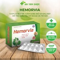 Viên Uống Co Búi Trĩ HEMORVIA - Dùng Khi Bị Trĩ Nội, Trĩ Ngoại, Táo Bón Và Đau Rát Hậu Môn Gia Phát Pharma 30 Viên/Hộp
