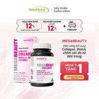 Viên uống Collagen thủy phân MegaBeauty Hotchland Nutrition hỗ trợ đep da, tóc và móng - Hộp 90 viên.