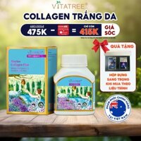 Viên uống Collagen trẻ hóa làn da Vitatree Marine Collagen Plus 100 viên của Úc giảm lão hoá phục hồi da, trắng da