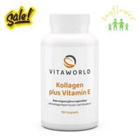 Viên uống collagen Vitaworld Kollagen Plus Vitamin E 100 viên của Đức