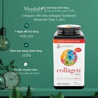 Viên Uống Collagen Youtheory Type 1 2 & 3 Làm Đẹp Da Của Mỹ 390 viên