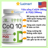 Viên uống CoQ10 200mg & PQQ 200mcg Deal Supplement hũ 240 viên [Hàng Mỹ]