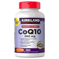 Viên uống CoQ10 300mg Kirkland Signature hộp 100 viên bảo vệ sức khỏe tim mạch HÀNG ÚC BONY