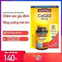 Viên Uống CoQ10 Tốt Cho Tim Mạch Nature Made CoQ10 200mg CoQ10 200mg 140 Viên Của Mỹ