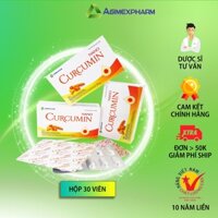 Viên uống curcumin nghệ, hỗ trợ giảm nám da và giảm viêm loét dạ dày, giảm đau dạ dày - Nano Curcumin - Hộp 30 viên