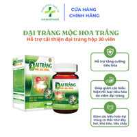 Viên uống ĐẠI TRÀNG MỘC HOA TRẮNG - người bị viêm đại tràng, đại tràng co thắt, đầy hơi, đau quặn Hộp 30v