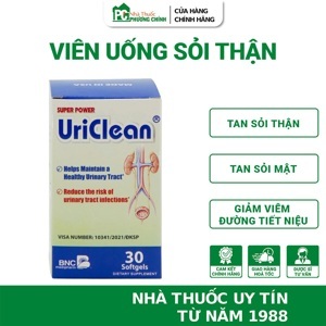 Viên uống đánh tan sỏi thận Super Power UriClean 680mg hộp 30 viên