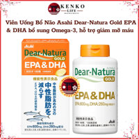 Viên Uống Dầu Cá Bổ Não Asahi Dear-Natura Gold EPA & DHA bổ sung Omega-3, hỗ trợ giảm mỡ máu Nhật Bản