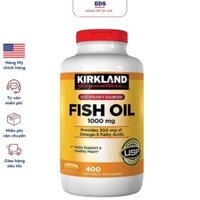 Viên uống dầu cá fish oil date 2027 Kirkland Signature 1000mg chứa hàm lượng Omega-3 tăng cường thị lực - EDS Hàng Mỹ