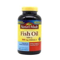 Viên uống Dầu cá Fish Oil 1200mg + 360mg Omega 3 Nature Made Hộp 200 viên