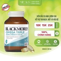 Viên Uống Dầu Cá Hàm Lượng Cao, Hỗ Trợ Tim Mạch Và Xương Khớp - Blackmores Omega Triple Super Strength Fish Oil