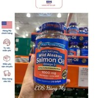 Viên uống dầu cá hồi date 2026 Pure Alaska Omega-3 Wild Salmon Oil 1000mg - EDS Hàng Mỹ