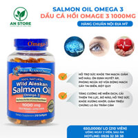 Viên Uống Dầu Cá Hồi Salmom Oil Omega 3 1000mg Của Mỹ, Hàng Nội Địa Mỹ 100%