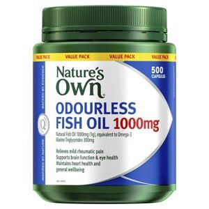 Viên uống dầu cá không mùi Nature’s Own Odourless Fish Oil 1000mg 500 viên
