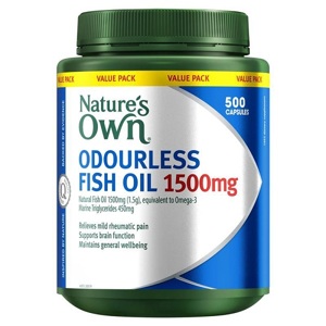 Viên uống dầu cá không mùi Nature’s Own Odourless Fish Oil 1000mg 500 viên