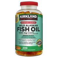 Viên uống dầu cá Kirkland Wild Alaskan Fish Oil 1400mg hộp 230 viên từ Mỹ