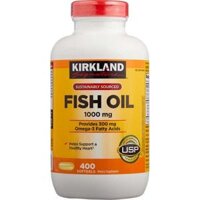 Viên uống dầu cá Kirkland Signature Fish Oil 1000mg của Mỹ, 400 viên
