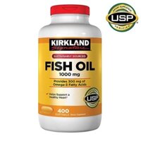Viên uống dầu cá Kirkland Signature Fish Oil Concentrate with Omega-3 Fatty Acids 1000mg - 400 viên