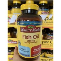Viên Uống Dầu Cá Nature Made Fish Oil Omega 3 1200mg hộp 200 viên, Hàng Mỹ