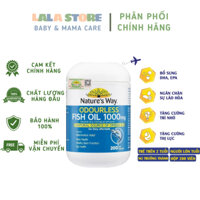 Viên Uống Dầu Cá Nature’s Way Odourless Fish Oil 1000mg Tăng Cường Sức Khoẻ Tự Nhiên Không Mùi Hộp 200 Viên