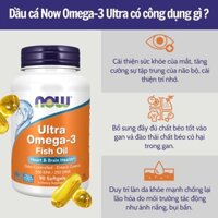 Viên uống dầu cá Now Ultra Omega-3 500 EPA/250 DHA bổ mắt tăng đề kháng 90 viên