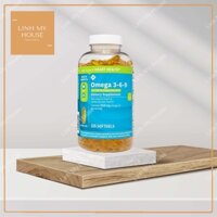 Viên uống dầu cá Omega 3 6 9 May Supports Heart Health 1600mg Mỹ 325v